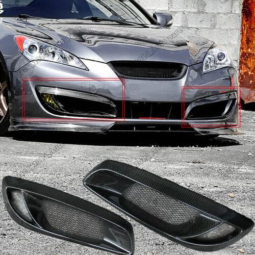 Real Carbon fiber Front Fog Lamp Light Cover for Hyundai Genesis Coupe 2008 2009 2010 2011 2012