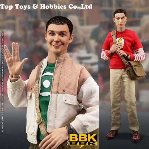Full set BBK BBK06 1/6 Scale Theory Sheldon Lee Cooper Genius Scientist Figure with 2 heads for fans collection new year