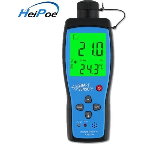 Portable O2 Air Detector AR8100 Alarm Oxygen concentration Measuring Instrument Meter