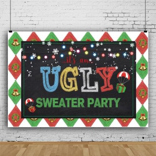 Christmas Background For Photography Its an UGLY Sweater Party Poster Customized Photozone Photography Background Photo Studio