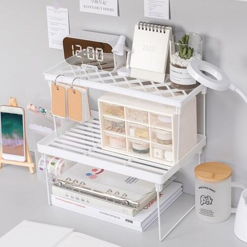 Storage Rack Shelf Foldable Holder Organizer Stackable Kitchen Bathroom Cupboard Kitchen Storage Rack Space Saving