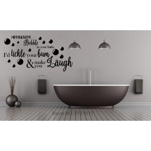 JOYRESIDE Quote Words If I Was A Bubble Wall Decal Vinyl Sticker Art Home Decor Interior Bathroom Decoration Wall Decal A580