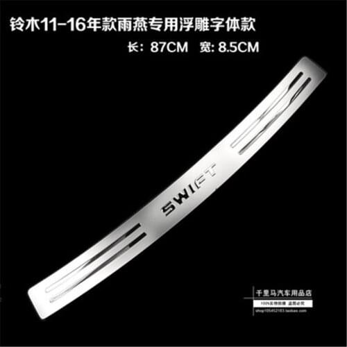 High quality stainless steel rear windowsill panel,Rear bumper Protector Sill For Suzuki Swift 2011-2019 Car-styling