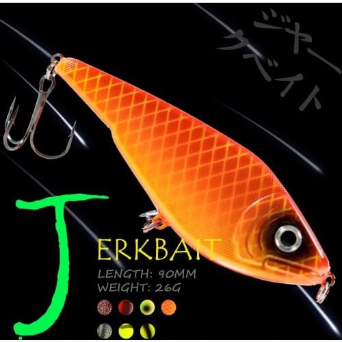 WALK FISH Jerkbait Baits 90MM 26G Musky Slow VIB Sinking Wobblers Fishing Lure pesca Jerk Pike Bass Carp Fishing Tackle