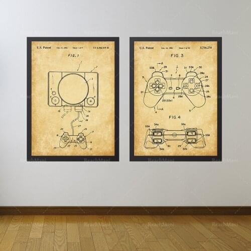 Patent Game 2, Video game art, Video game poster, Playstation, Boys room poster, Video game wall art