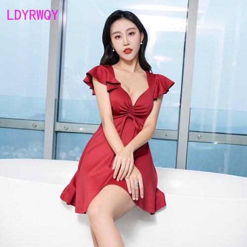 Nightclub womens night dress sexy open back bandage with buttocks Office Lady Knee-Length Sheath Polyester