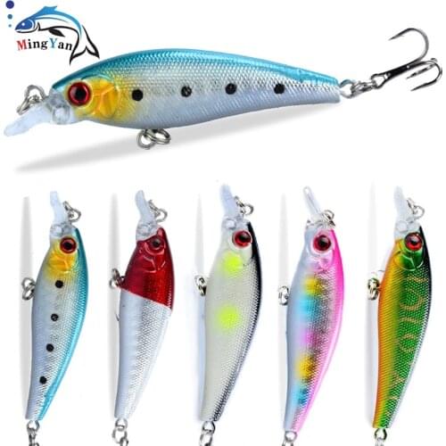 1 PCS 7.5cm 6.5g Minnow Fishing Lures Wobbler Hard Baits Crankbaits ABS Artificial Lure for Bass Pike Fishing Tackle