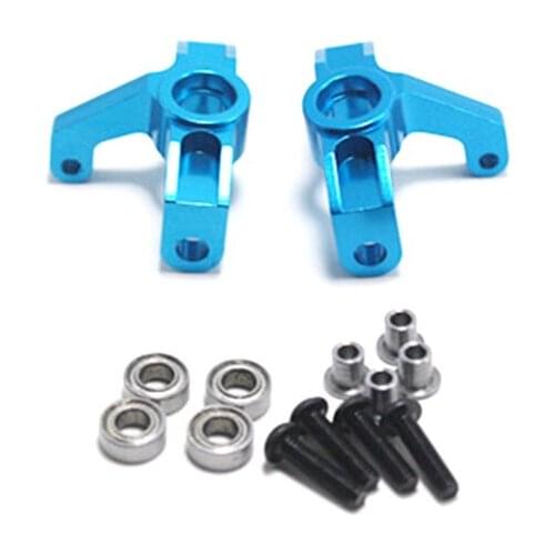 2Pcs Metal Steering Cup Front Wheel Seat with Bearing Upgrade Parts for WLtoys 144001 1/14 RC Car