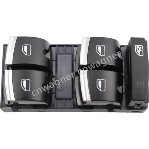 4F0959851H New Chrome Master Window Switch Control Button For Audi A3 8P A6 S6 RS6 C6 Q7 2004 2005 2006 4F0 959 851H