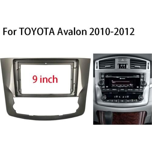 9 inch 2 Din Car Radio Fascia For TOYOTA Avalon 2010-2012 Auto Stereo ABS Plastic Panel Mounting Bezel Faceplate Dash Frame Kit