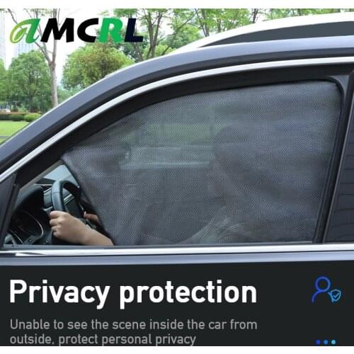 Car Sunshade Universal Magnetic Mesh Curtain Breathable and Anti-direct Sun Car Window Curtain Rear Front Window Side Shade