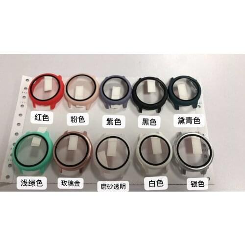 Case for Samsung galaxy watch active 2 44mm 40mm Full Coverage Bumper Case with Tempered Glass Protective Cover Screen Protector