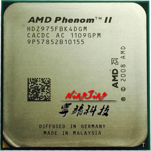 AMD Phenom II X4 975 Black Edition X4 975 3.6 GHz Quad-Core CPU Processor HDZ975FBK4DGM Socket AM3