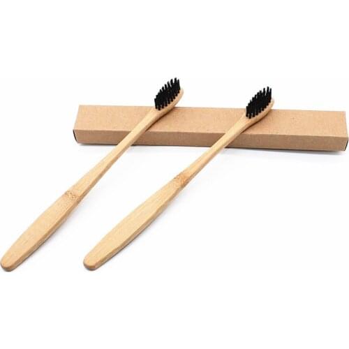 Natural Bamboo Toothbrush Black Soft bristles tandenborstel Bamboo Material Handle Bamboo Charcoal Toothbrush Wood Toothbrush