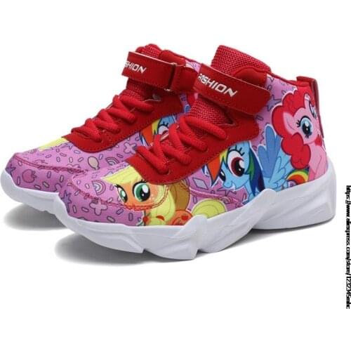 Disney Children Casual Shoes Cartoon High Top Boys Shoes Student Girls Sneakers Kids Boys My Little Baby girl pony Shoes Boots
