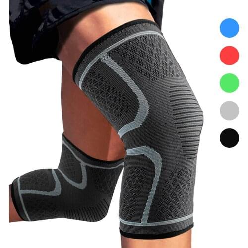 Elastic Knee Pad Sports Fitness Kneepad Nylon Compression Knee Support Braces For Running Basketball Volleyball Ship from USA