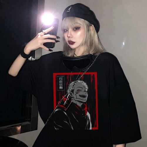 Anime casual womens T-shirt Ulzzang streetwear Kawai Bear print Korean tops tee Harajuku Manga Short Sleeve tops tee Clothes