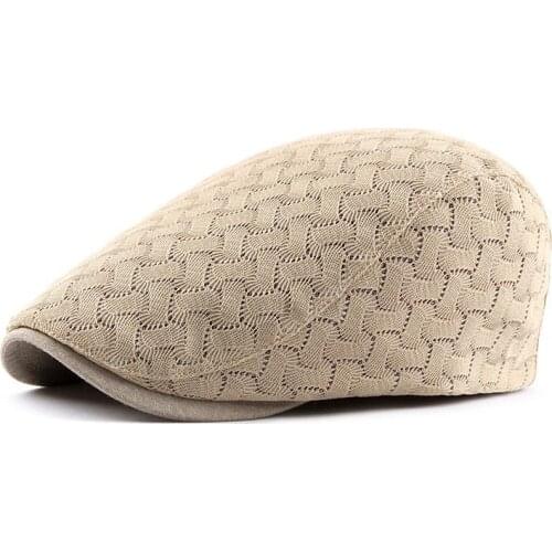 Cotton Spring Summer Breathable Newsboy Caps Flat Peaked Cap Women Painter Beret Hats 57