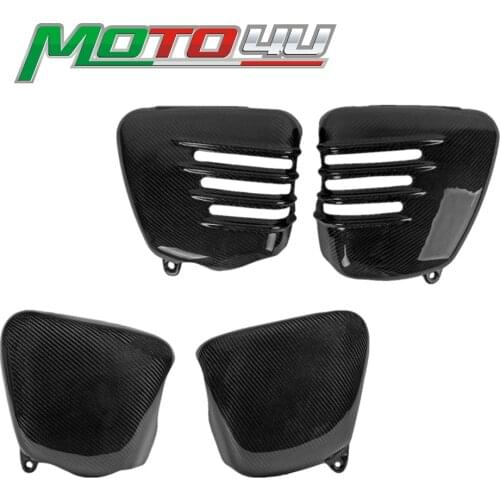 Carbon Side Fairing Battery Cover Protection Motorcycle Accessories For Triumph BONNEVILLE T100 SE ACE Thruxton 900 Scrambler