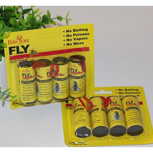 Sticky Paper Strip Mosquitos Killer Catcher Non-toxic Pest Control Toxic Flying Insect Catcher