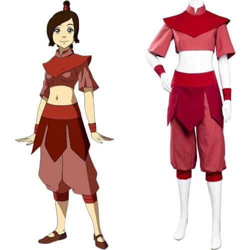 Anime Avatar The Last Airbender TyLee Cosplay Costume Sexy Top Vest Pants Outfits Halloween Carnival Costumes