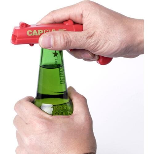 Creative Portable Beer Opener Cap Gun Bottle Opener Beer Bottles Open Capgun Drink Opening Shooter Bar Outdoor Celebration Tools