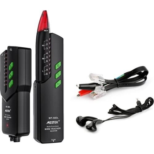 MESTEK WT-58DL Network Cable Tester Wire Tracker Line Finder Telephone Wire Tracker RJ11 RJ45 Electrical Line Finding Testing