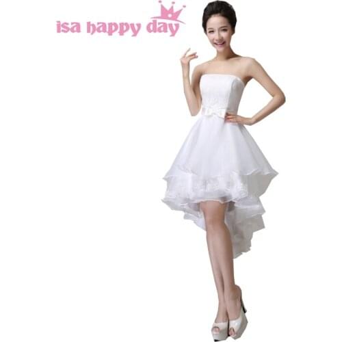 Fashionable fashion dress to prom girl short front long back dress romantic high low dressed special occasion for girls W1259