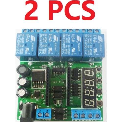 2 PCS IO22C04*2 DC 5-24V 4 Channel Pro mini PLC Board Relay Shield Module for Arduino Multifunction Delay Timer Switch Board