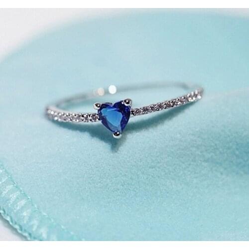 New Fashion Crystal Classical Heart Wedding Rings For Women Gold Color Elegant Engagement Rings Tiny Zircon Gift Jewelry