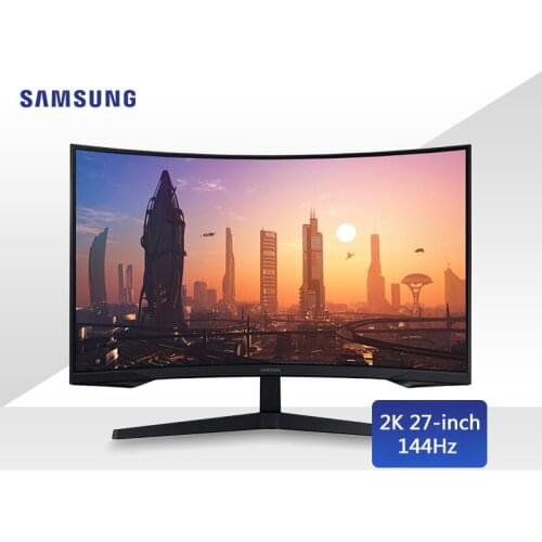 Original SAMSUN 27-Inch 144Hz Refresh Rate 2K Curved Screen 1MS Response E-Sports Gaming Desktop Computer Monitor