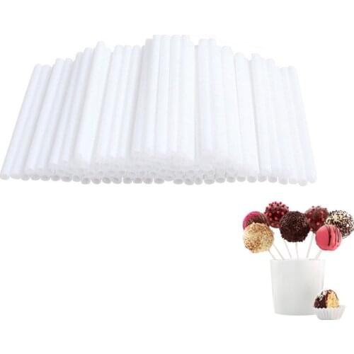 LMETJMA 50pcs 15 cm Lollipop Sticks BPA Free Cake Pop Sticks For Chocolate Sugar Candy Lollipop Sticks For Cake Pops PYKC1010-2