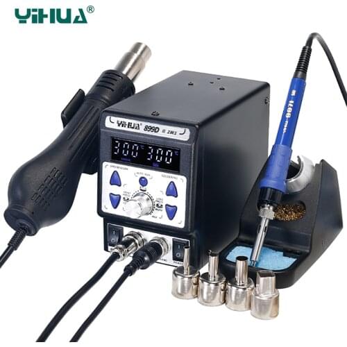 YIHUA 899D II Soldering Station 720W 2 in 1 SMD Hot Air Rework Station 60W Solder Iron BGA Welding PCB Desoldering Tool Stations