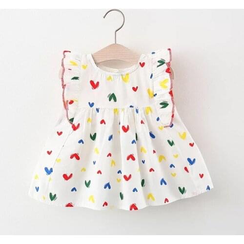 Baby Girl Dress Cotton Print Floral Princess Party Dress Infant Toddler Newborn Clothes Girl Birthday Dress For 0-3T