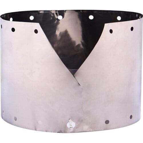 Portable Stove Windscreen Titanium Camping Stove Wind Shield Windshield for Outdoor Cooking Gas Stove Ultra-Light