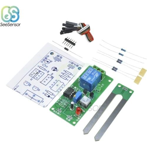 DC 5V Soil Moisture Sensor Relay Control Module Humidity Controller Irrigation System Automatic Watering Starting Switch DIY Kit
