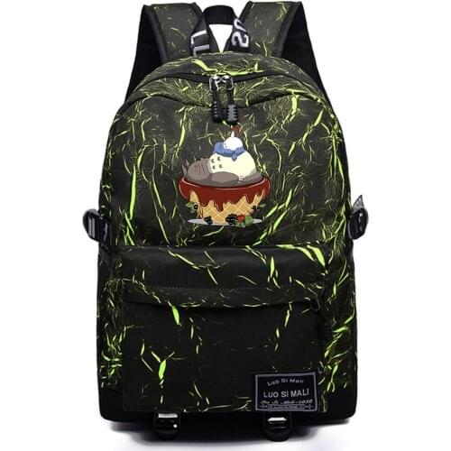 Backpack Anime My Neighbor Totoro Schoolbag Casual High Quality Unisex Packsack Mochila Student Teenger Travel Laptop Bag