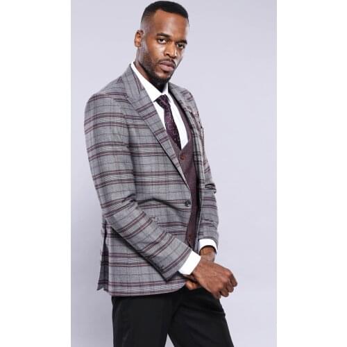 Grey Burgundy Combined Suit Wessi