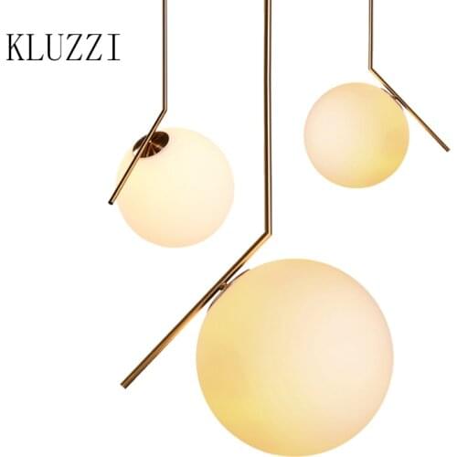 Nordic Style classic design pendant lamp white glass globe pendant light for home decor simple coffee bar and restaurant light