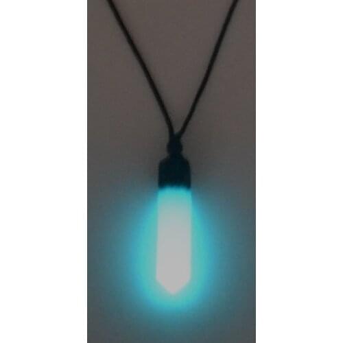 Luminous necklace, womens and mens fashion jewelry, absorbing light for 3 minutes, shining in the dark Pendant Gift