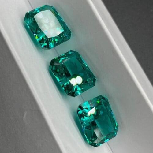Paraiba Tourmaline Ice Flower Cut Rectangular Chamfer Gemstone Reddy Jewelry Accessories Naked Stone