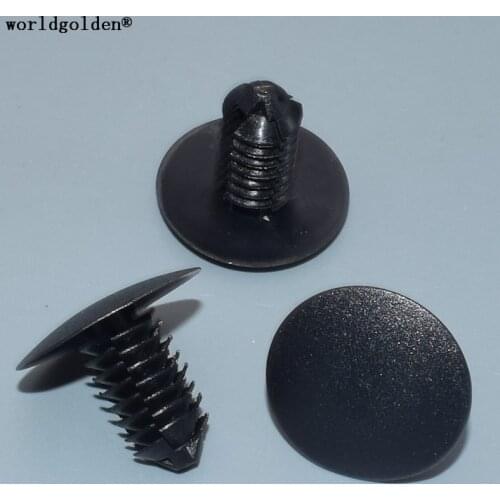 Worldgolden 100pcs plastic clip Fender & Wheelarch Nut for Seat Back Floor Mat Retaining Clip for VW#N90911301