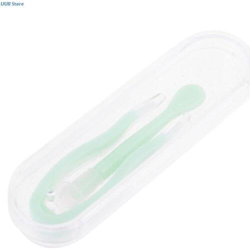 XX9D Set Of Lens Suction Cup Tweezers Insert Remover Contact Stick Tool Case Plastic