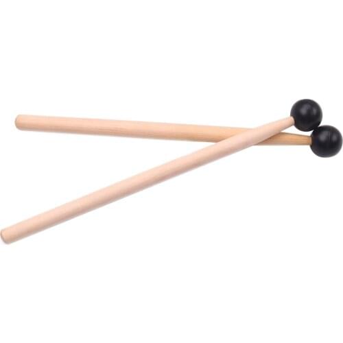 1 Pair Tongue Steel Drum Xylophone Mallets Tuning Fork Wooden Rod Mallet for Percussion Instrument