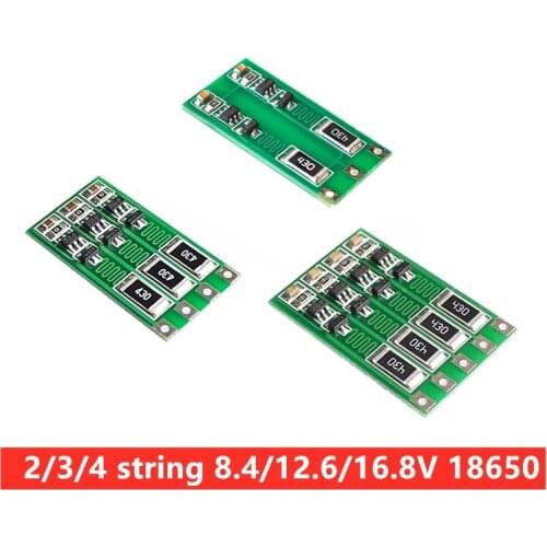 2/3/4 string 8.4/12.6/16.8V 18650 polymer lithium battery equalizing current 100mA board