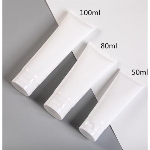 20pcs Empty Cosmetic Squeeze Bottle Flip Cap Plastic Soft Tube Refillable Cream Lotion Toothpaste Container 15ml 30ml 50ml 100ml