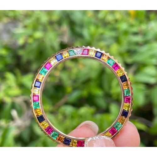 2021 Skip Color Created Sapphire 40mm Watch Bezel for Brands Watch Parts(Customized Colors and ​Sizes)