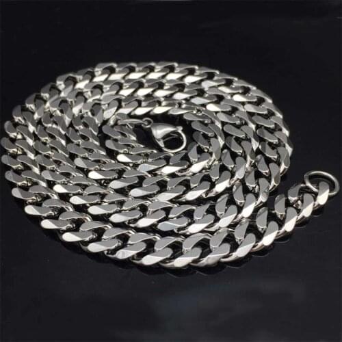 23.62" 5mm/9mm Men Chain Necklace 316l Stainless Steel Silver Chain Stainless Steel Necklace Fashion Jewelry