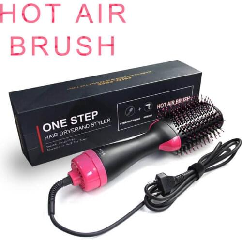 4 IN 1 One Step Hair Dryer Volumizer Hot Air Brush Straightener Comb Curling Styling Multifunctional Negative Ion Electric Comb