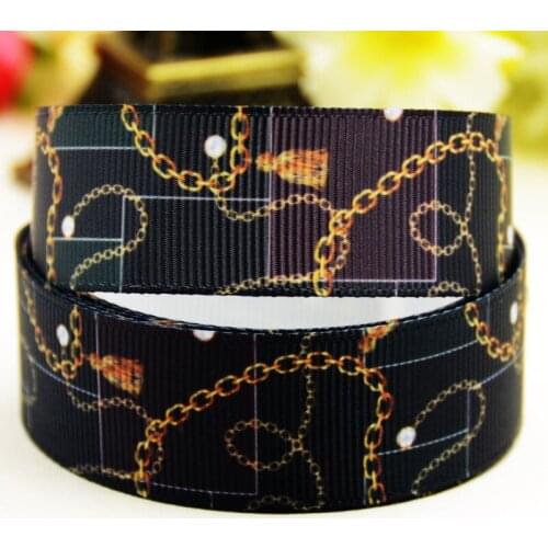7/8'' 22mm,1" 25mm,1-1/2" 38mm,3" 75mm Bead Chain Cartoon printed Grosgrain Ribbon party decoration 10 Yards X-02792